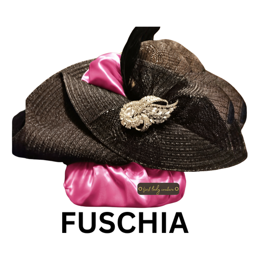 In Fuchsia - First Lady Couture Hat Fan™