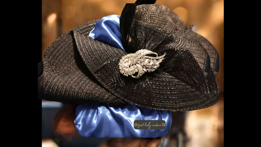 In Azure - First Lady Couture Hat Fan™