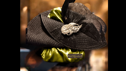 In Chartreuse - First Lady Couture Hat Fan™