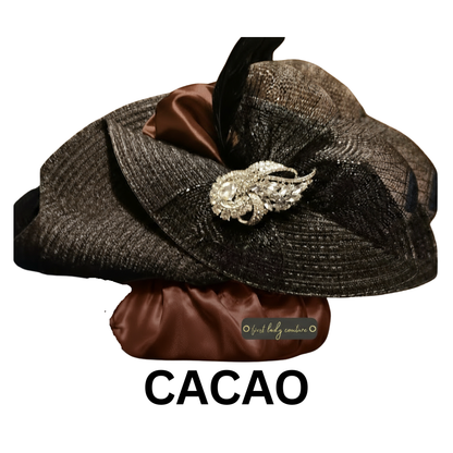 In Cacao - First Lady Couture Hat Fan™