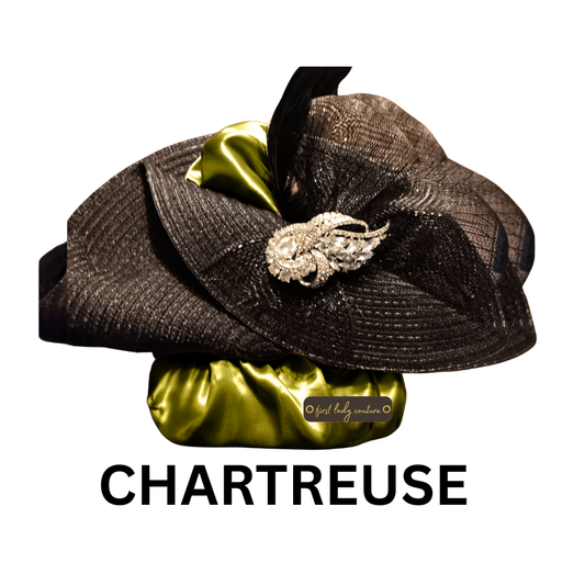In Chartreuse - First Lady Couture Hat Fan™