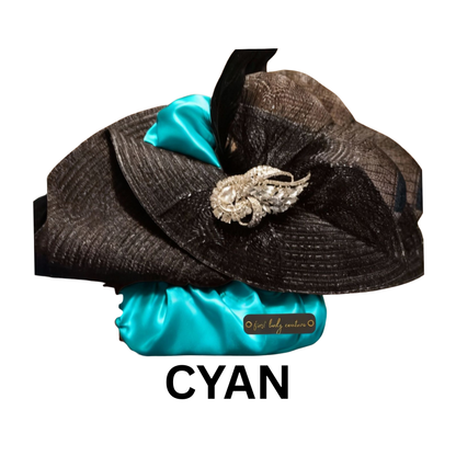 In Cyan - First Lady Couture Hat Fan™