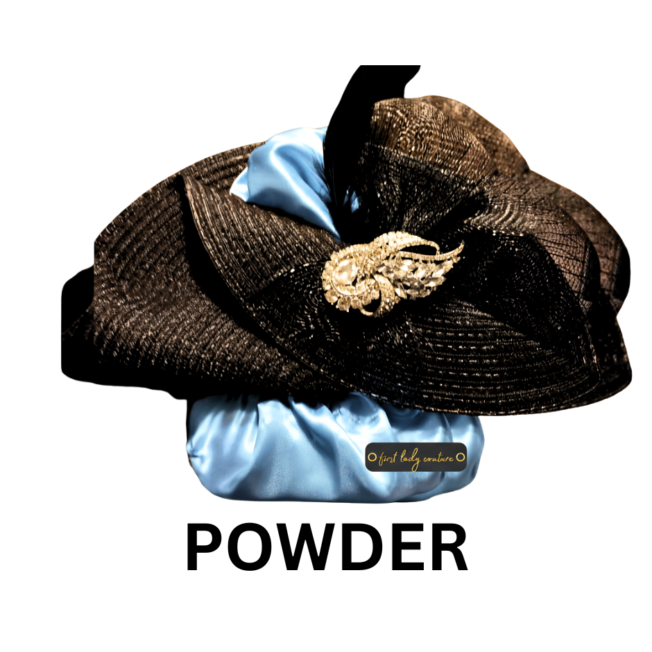 In Powder - First Lady Couture Hat Fan™