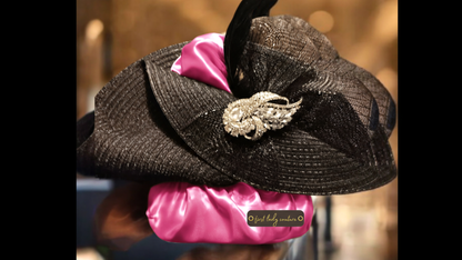 In Fuchsia - First Lady Couture Hat Fan™