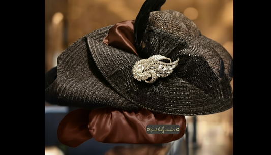 In Cacao - First Lady Couture Hat Fan™
