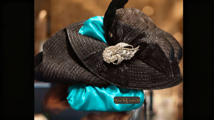 In Cyan - First Lady Couture Hat Fan™